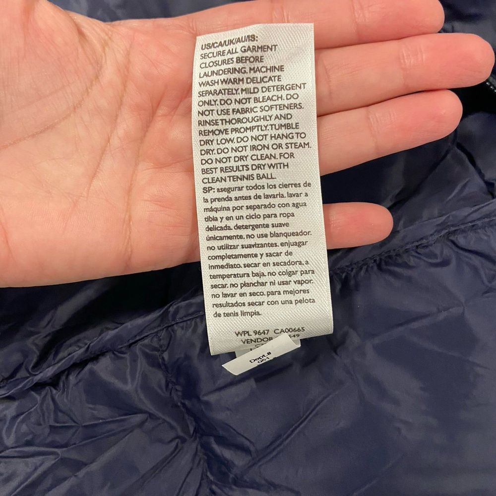 Eddie Bauer | Men’s Wide Channel Hooded Down Jacket EB650, Size XXL, Navy Blue - Picture 10 of 12